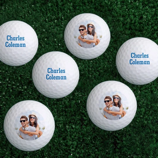 Custom Golf Balls with Picture & Text Personalized Golf Ball Set of 6 Gifts for Golf Lover