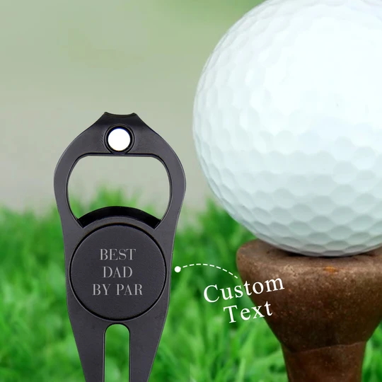 Personalized Multipurpose Golf Fork Ball Marker Bottle Opener Gifts for Dad