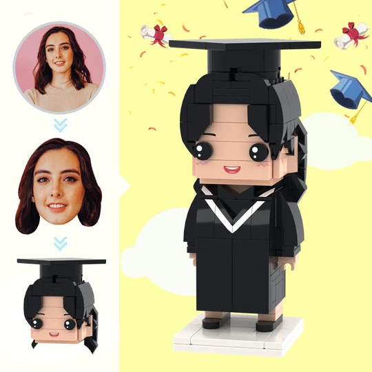 Graduation Gifts Custom Head Brick Figures Personalized Medical Bachelor's Uniforms Brick Figures Small Particle Block Toy