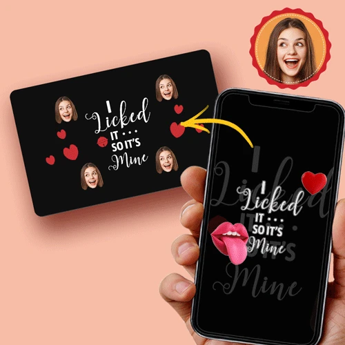 Scannable AR VR Animation 3D Card Virtual Reality Animation AR Graphic Cards I Licked It So It's Mine