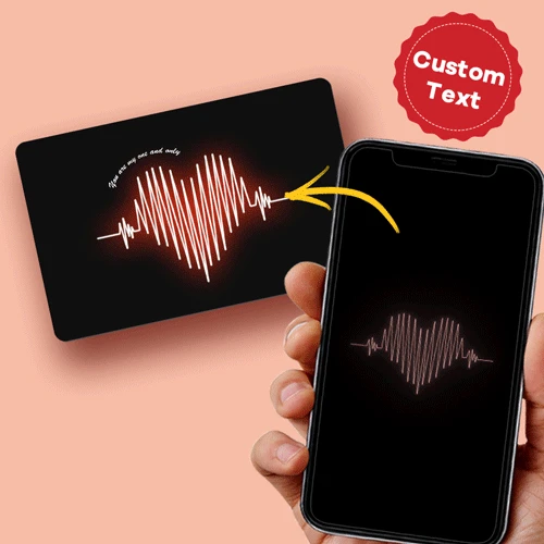 Scannable AR VR Animation 3D Card Virtual Reality Animation AR Graphic Cards Heart Wave