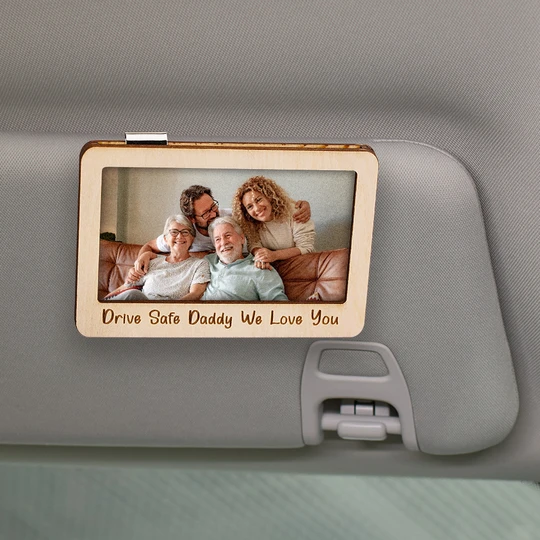 Personalized Photo Frame Car Sun Visor Clip Car Accessories Decoration Gift for Him