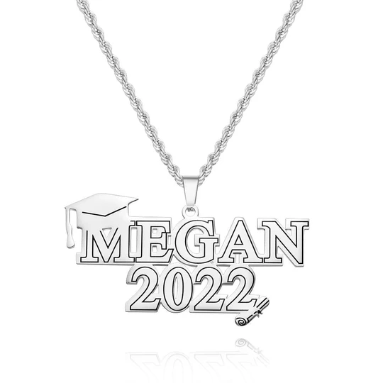 Custom Engraved Necklace Graduation Name Necklace Creative Graduation Gift