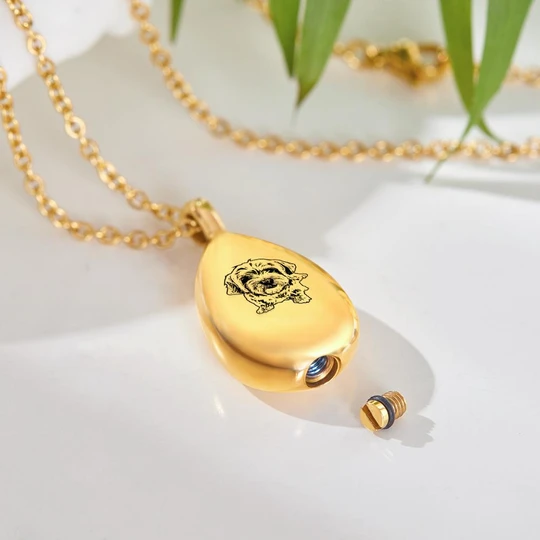 Custom Photo Necklace Shadow Carving Ashes Pendant Commemorate Gifts