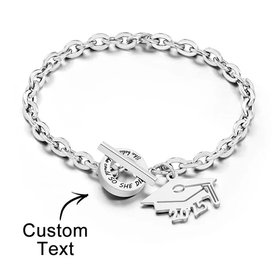 Custom Engraved Bracelet 2025 Graduation Season Commemorative Gifts