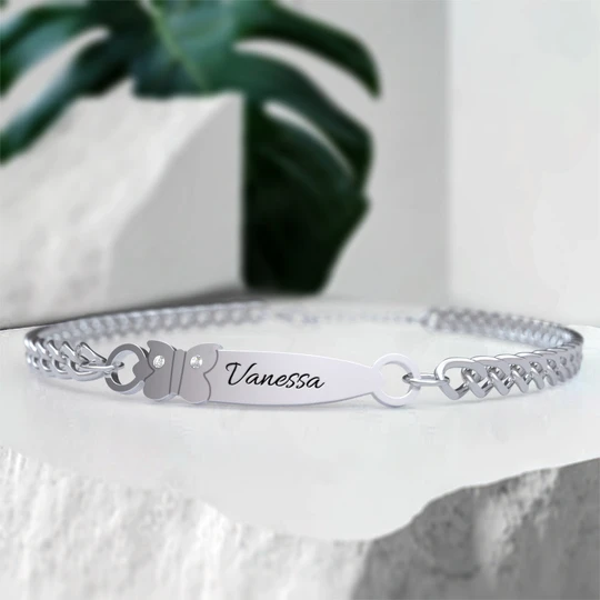 Custom Engraved Bracelet Birthday Gift Personalized Bracelet for Her