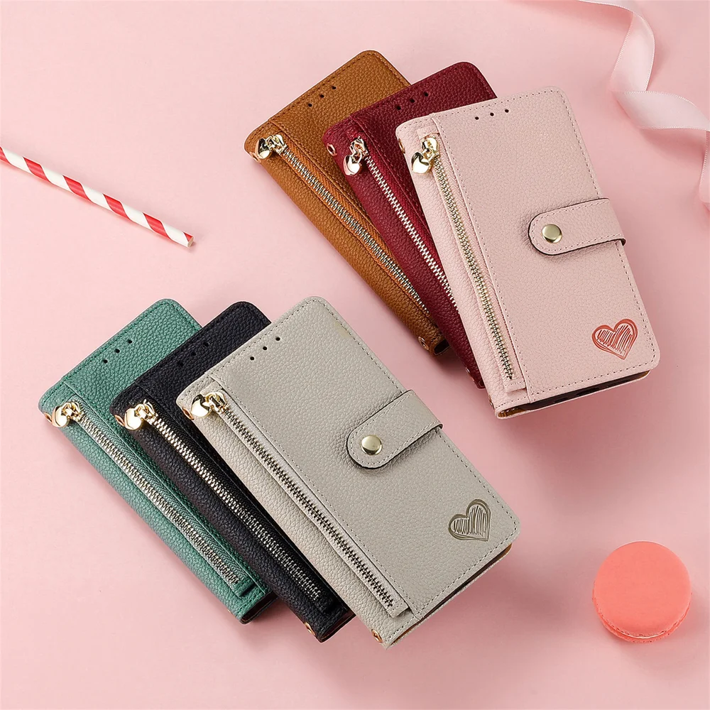 For Xiaomi 15 Ultra Case RFID Blocking Zipper Pocket Leather Wallet Phone Cover with Strap - Green-Cellmalls