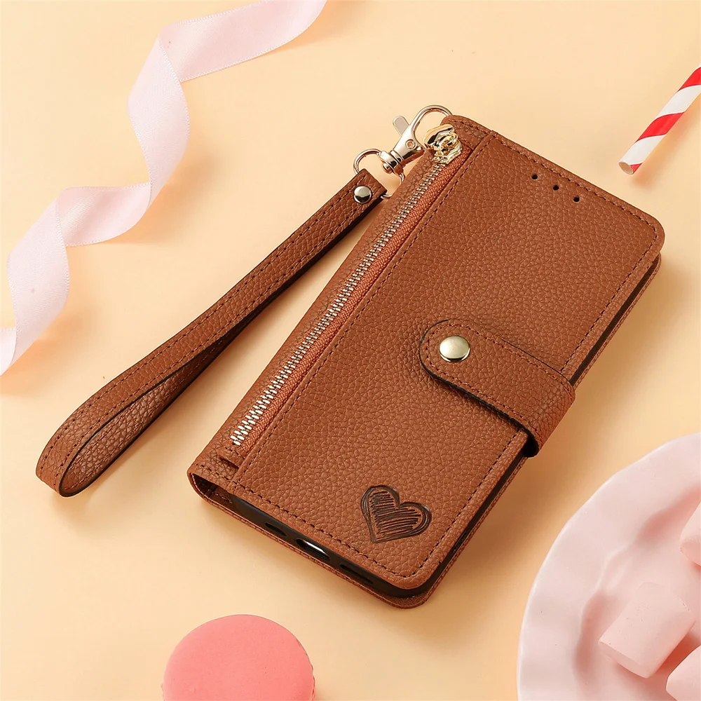 For Xiaomi 15 Ultra Case RFID Blocking Zipper Pocket Leather Wallet Phone Cover with Strap - Green-Cellmalls