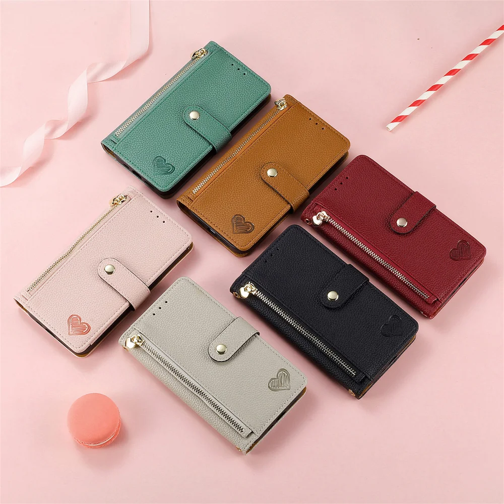 For Xiaomi Poco X7 Pro 5G Case RFID Blocking Zipper Pocket Leather Wallet Phone Cover with Strap - Green-Cellmalls
