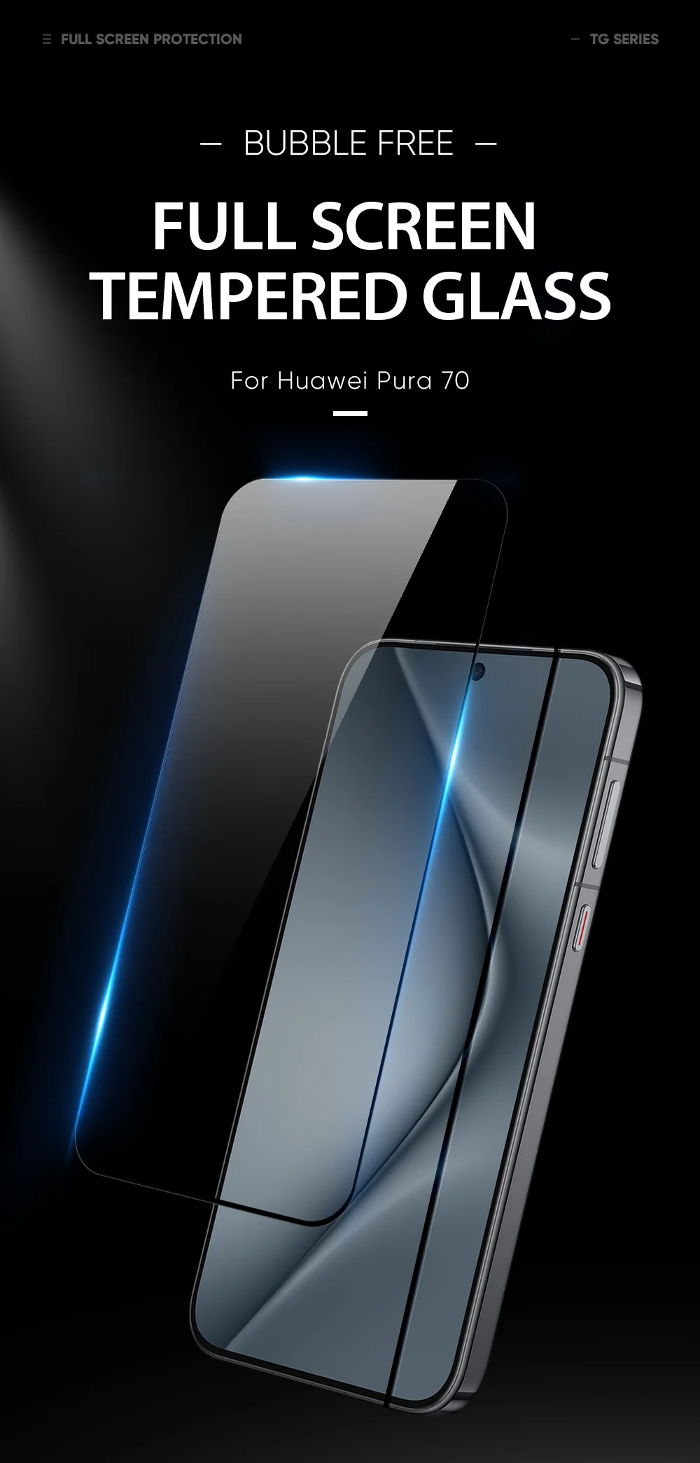 DUX DUCIS For Huawei Pura 70 Medium Alumina Glass Screen Film 0.3mm Anti-scratch Screen Protector (9D)-Cellmalls