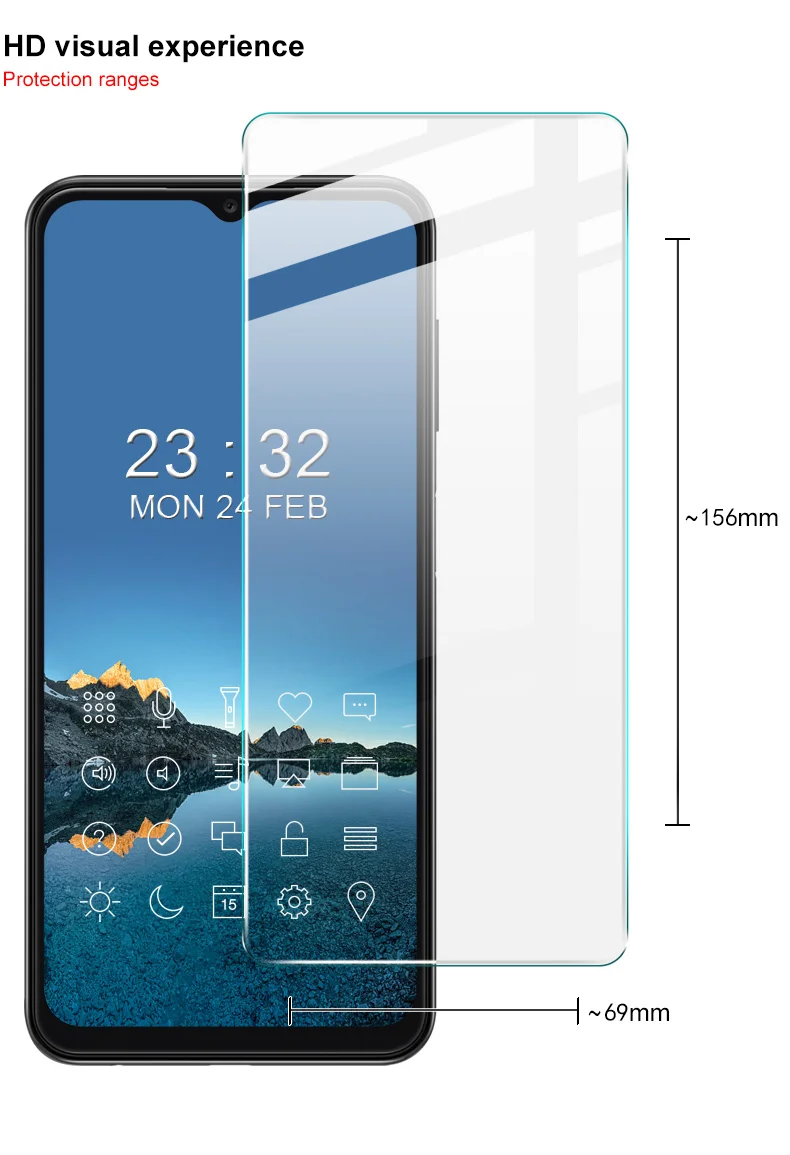 IMAK H Series for Samsung Galaxy A13 4G Full Glue Tempered Glass Film HD Clear 9H Hardness Anti-Scratch Screen Protector-Cellmalls
