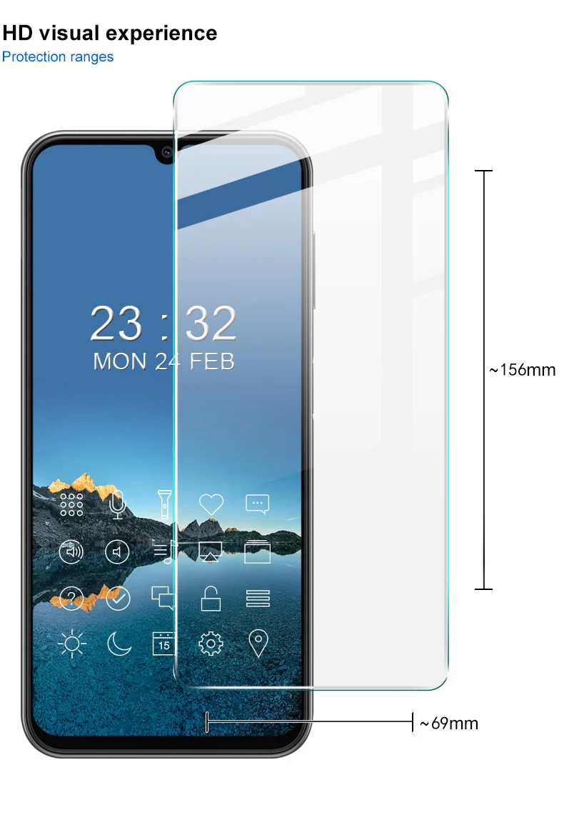 IMAK H Series for Samsung Galaxy A14 5G / A14 4G Tempered Glass Film Ultra Clear Explosion-proof Sensitive Touch Screen Protector-Cellmalls