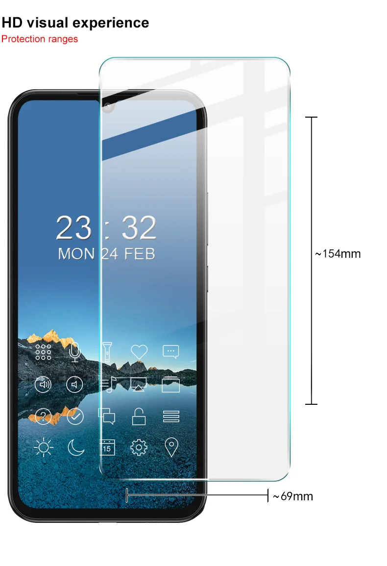 IMAK H Series for Samsung Galaxy A34 5G Ultra Clear Anti-explosion Tempered Glass Film Phone Screen Protector-Cellmalls