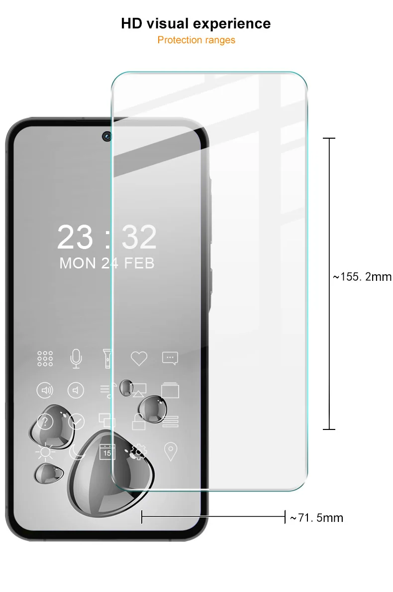 IMAK H Series For Samsung Galaxy A35 5G / A55 5G Tempered Glass Film 9H Arc Edge Screen Protector-Cellmalls