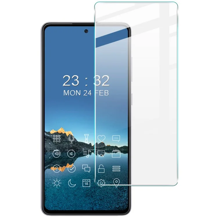 IMAK H Series HD Tempered Glass Film 9H Hardness Bubble Free Anti-explosion Screen Protector for Samsung Galaxy A73 5G-Cellmalls