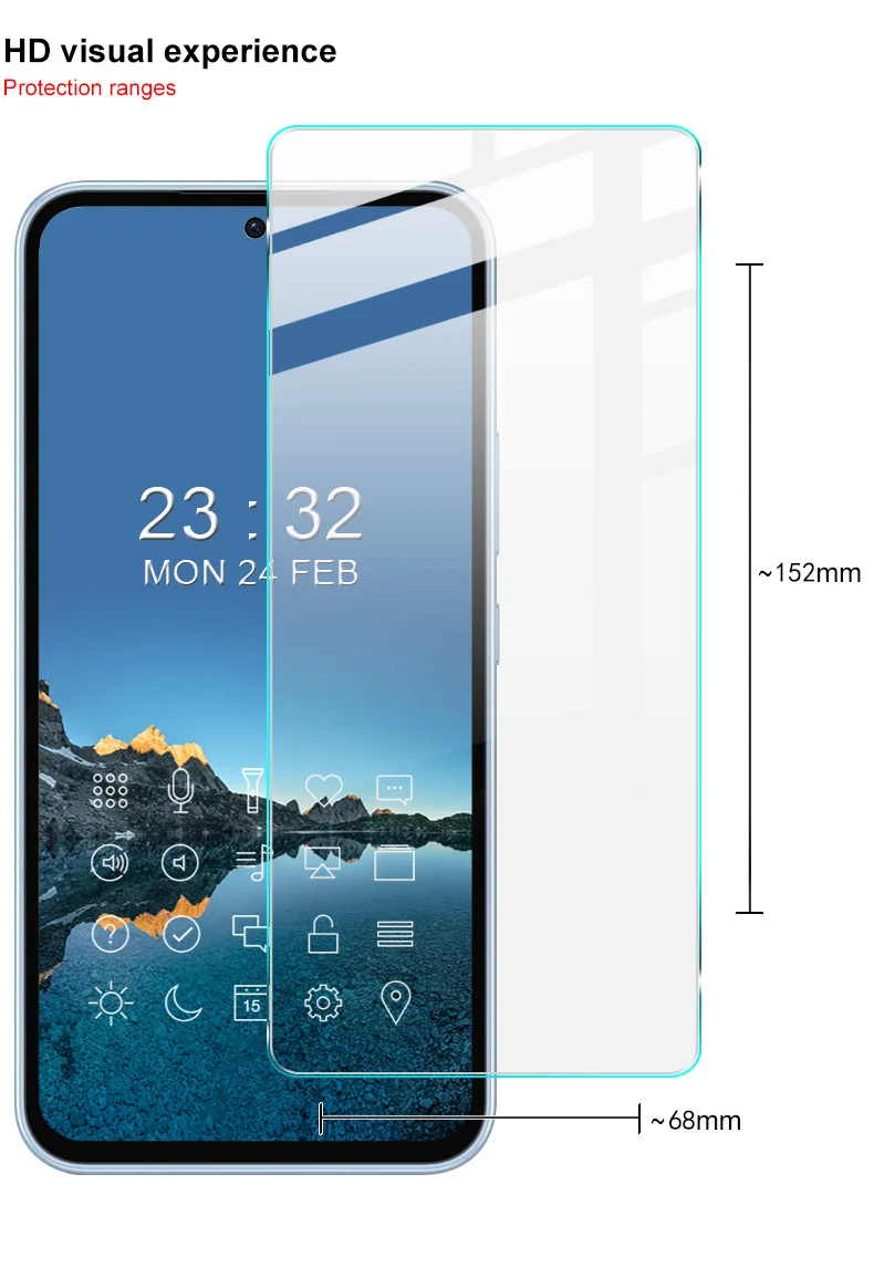 IMAK H Series for Samsung Galaxy A54 5G Anti-scratch Ultra Clear Tempered Glass Film Shatter-proof Screen Protector-Cellmalls