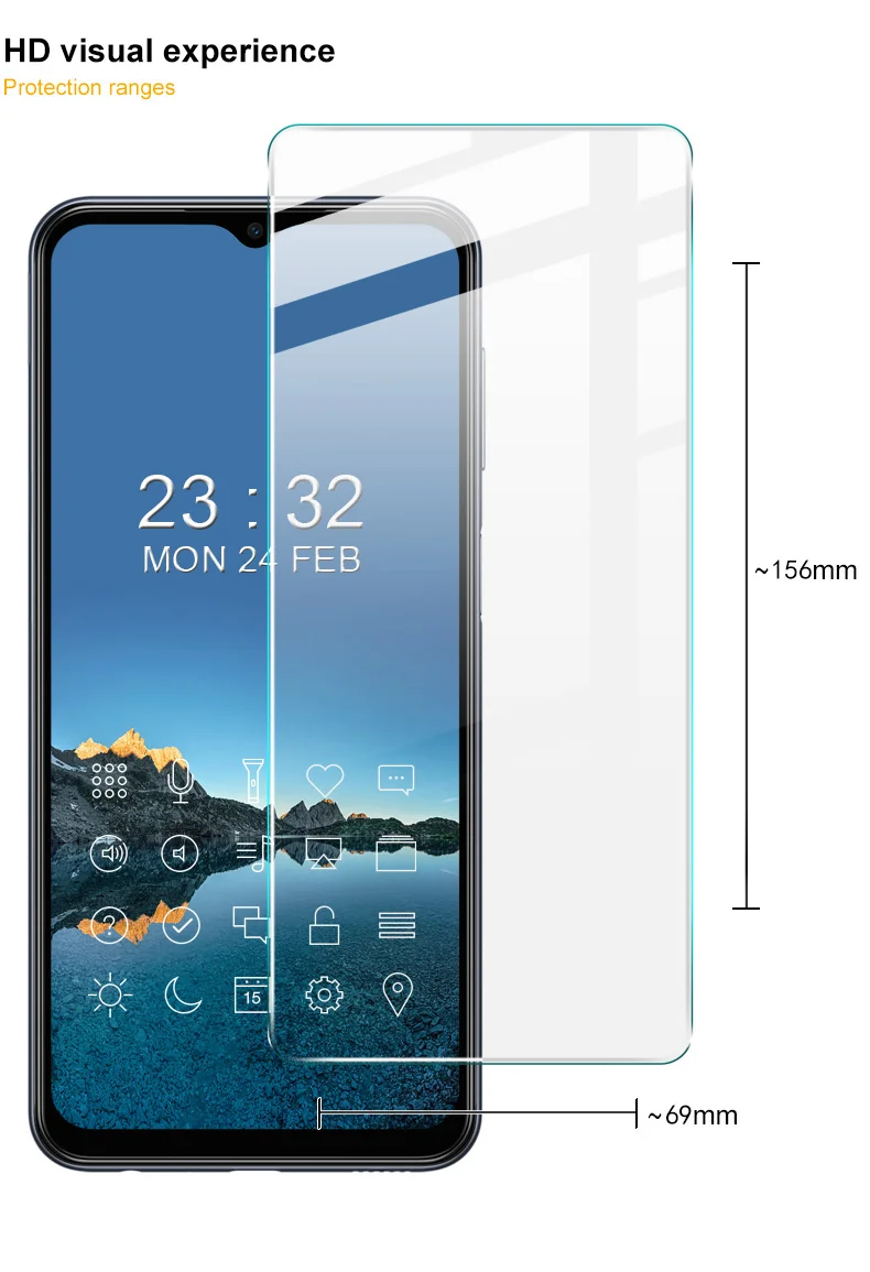 IMAK H Series for Samsung Galaxy M33 5G (Global Version) Tempered Glass Screen Protector 9H Hardness Abrasion Resistant HD Clear Film-Cellmalls