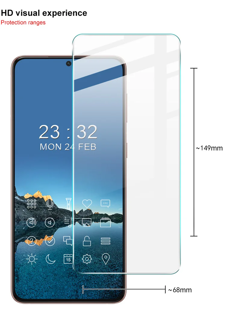 IMAK H Series Shatter-Proof Tempered Glass Screen Protector HD Membrane for Samsung Galaxy S21 FE 5G-Cellmalls
