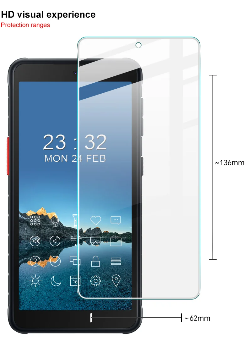 IMAK H Series Ultra Clear Tempered Glass Film Shatter-Proof Screen Protector for Samsung Galaxy Xcover 5-Cellmalls