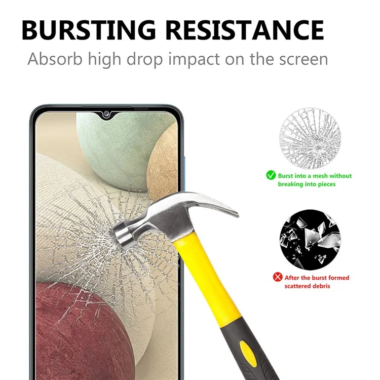 2.5D Arc Edge Ultra-thin Clear Tempered Glass Film Screen Protector for Samsung Galaxy A12-Cellmalls