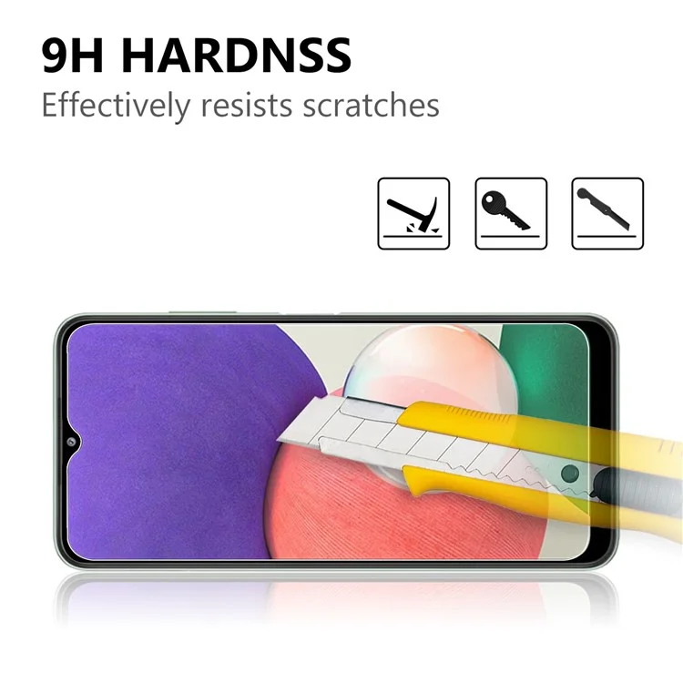 2.5D Arc Edge 9H Hardness Tempered Glass Guard Screen Protector for Galaxy A22 5G (EU Version)-Cellmalls