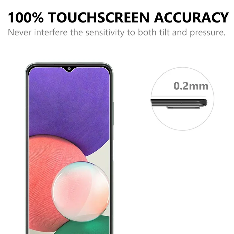2.5D Arc Edge 9H Hardness Tempered Glass Guard Screen Protector for Galaxy A22 5G (EU Version)-Cellmalls