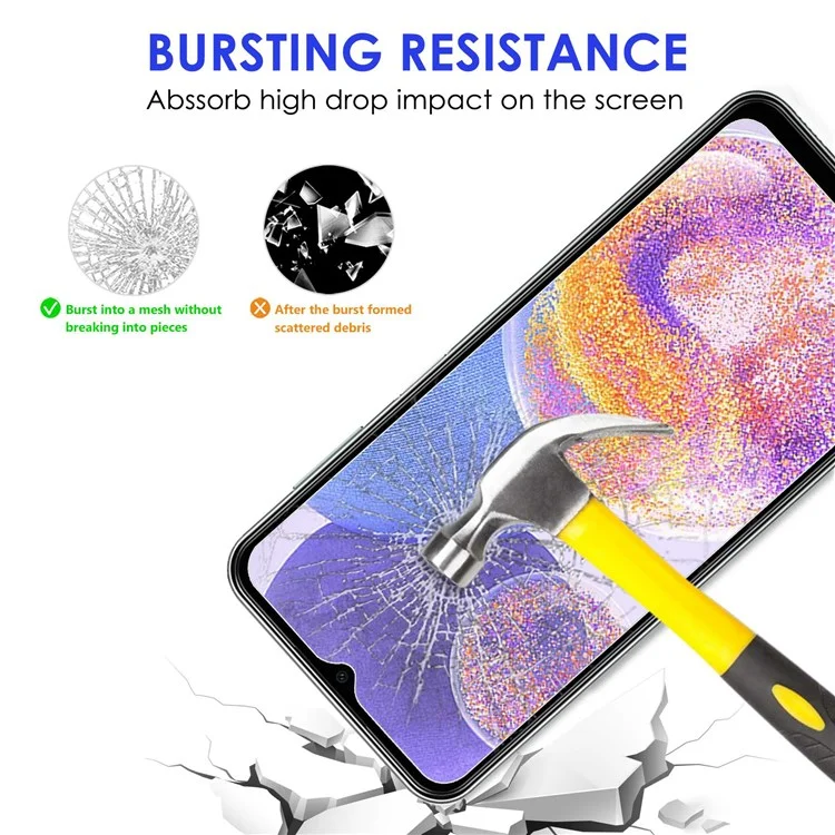 For Samsung Galaxy A23 5G (Global Version) / 4G 2.5D Arc Edge Protection Tempered Glass Film Edge HD Clear Anti-Scratch Screen Protector-Cellmalls