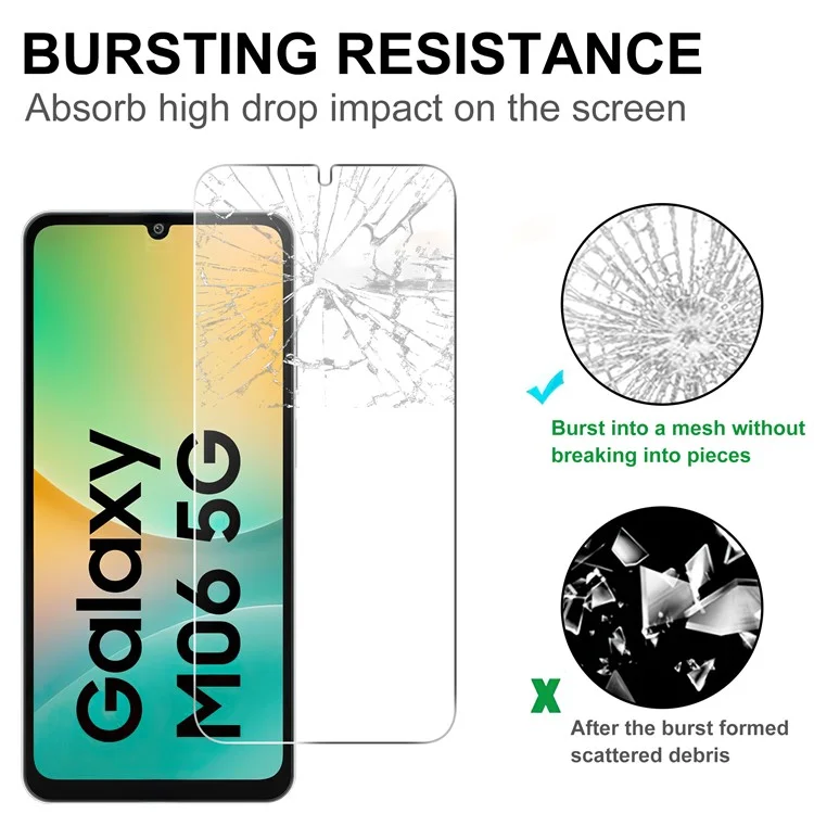 For Samsung Galaxy M06 5G Screen Protector HD Tempered Glass Film 2.5D-Cellmalls