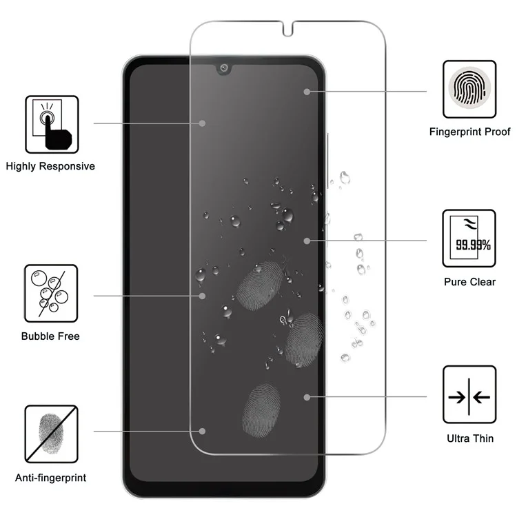 For Samsung Galaxy M06 5G Screen Protector HD Tempered Glass Film 2.5D-Cellmalls