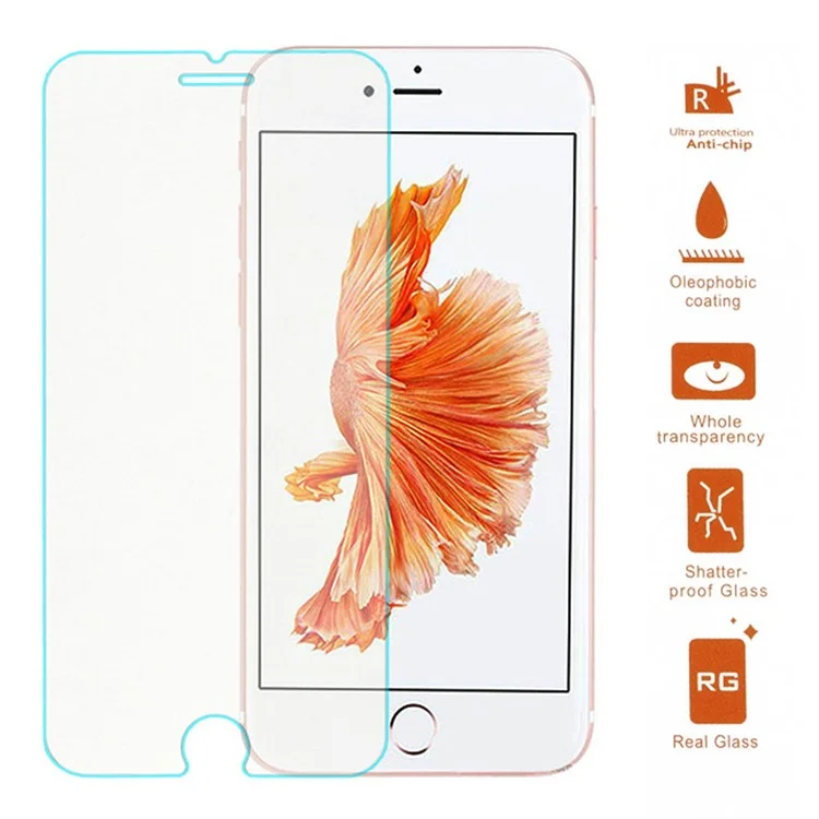 For iPhone 8 Plus/7 Plus Arc Edge 0.3mm Tempered Glass Film Anti-Scratch Screen Protector Guard-Cellmalls