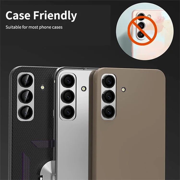 ENKAY HAT PRINCE For Samsung Galaxy A05s 4G Individual Lens Protectors Set Tempered Glass with Aluminum Edging - Black-Cellmalls