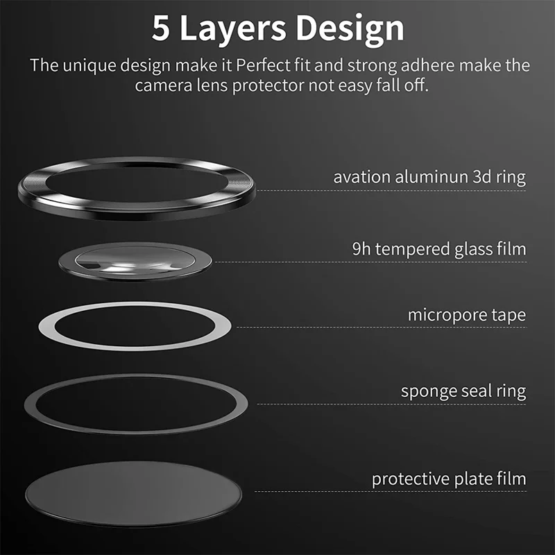 For Samsung Galaxy S25 Ultra Camera Lens Protector ENKAY Hat-Prince Metal Ring Lens Film - Black-Cellmalls
