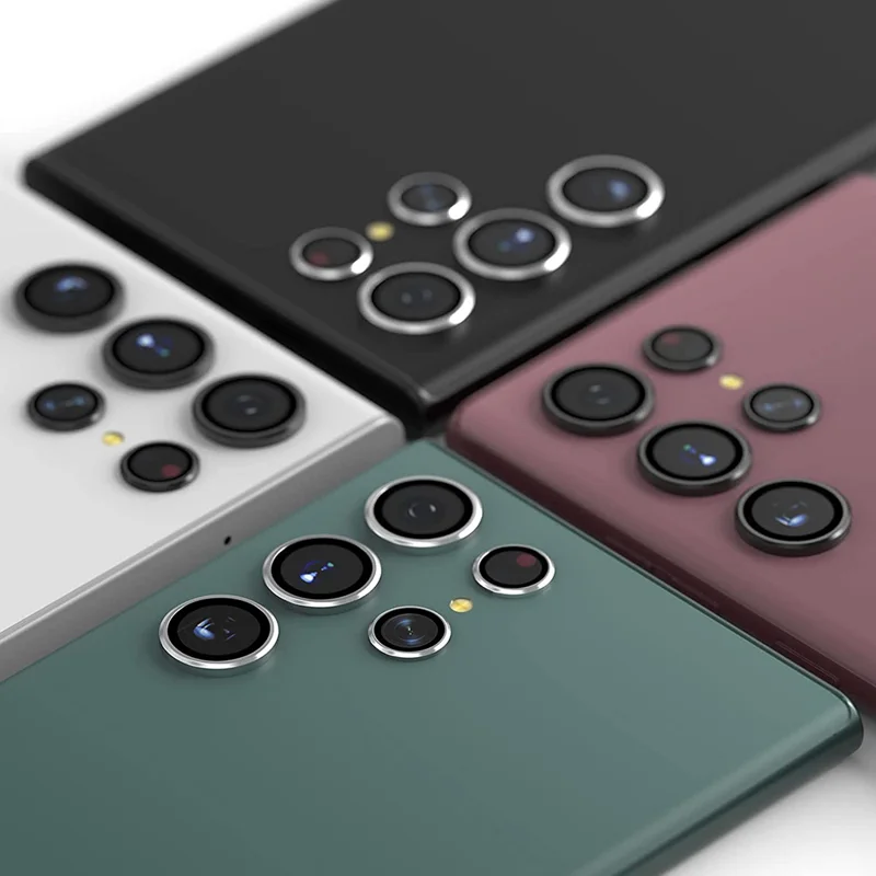 For Samsung Galaxy S25 Ultra Camera Lens Protector ENKAY Hat-Prince Metal Ring Lens Film - Black-Cellmalls