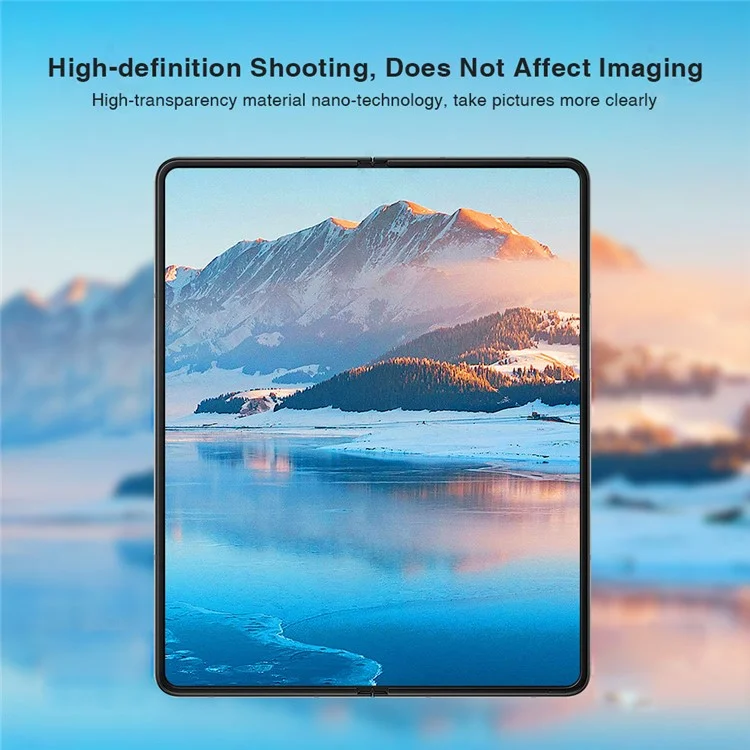 HAT PRINCE ENKAY For Samsung Galaxy Z Fold4 5G 1 Set Camera Lens Protector Tempered Glass Aluminum Alloy Ring HD Clear Lens Film - Green-Cellmalls