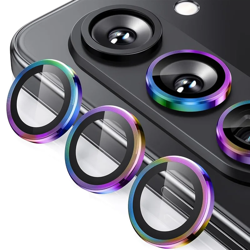 For Samsung Galaxy Z Fold7 5G Camera Lens Protector ENKAY Hat-Prince Metal Ring Lens Film - Black-Cellmalls