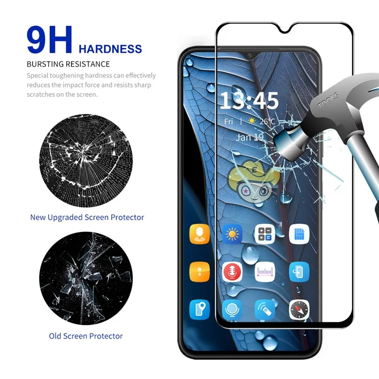ENKAY HAT PRINCE For Huawei Enjoy 50z 4G HD Screen Protector Silk Printing High Aluminium-silicon Glass Film-Cellmalls