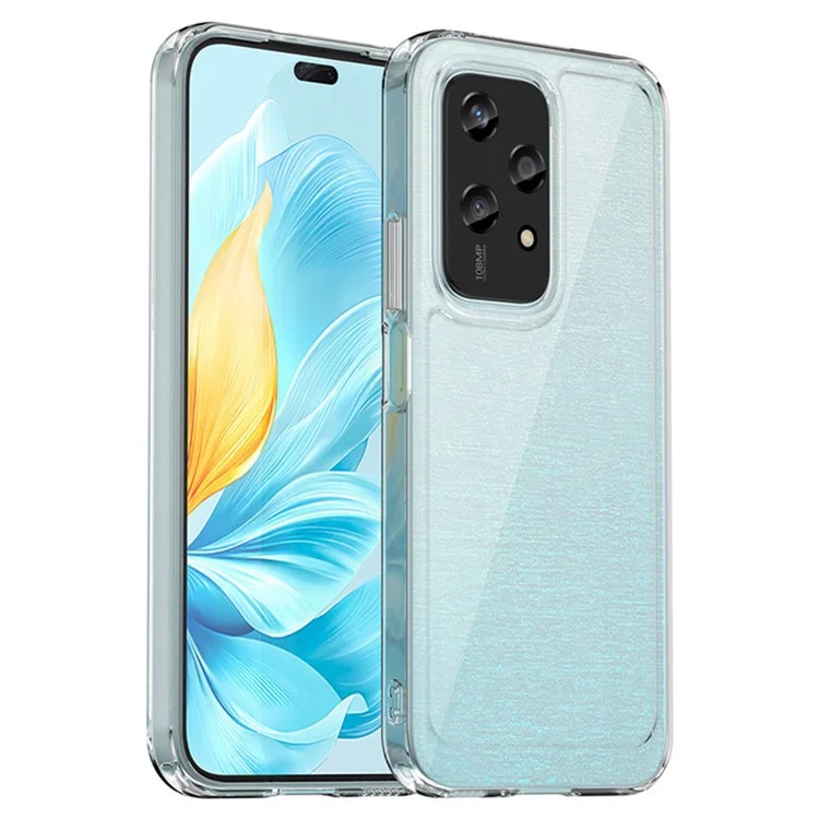 WANLONFENG MF2 Series for Honor 200 Lite Case TPU Acrylic Clear Phone Cover with 2Pcs Tempered Glass Film-Cellmalls