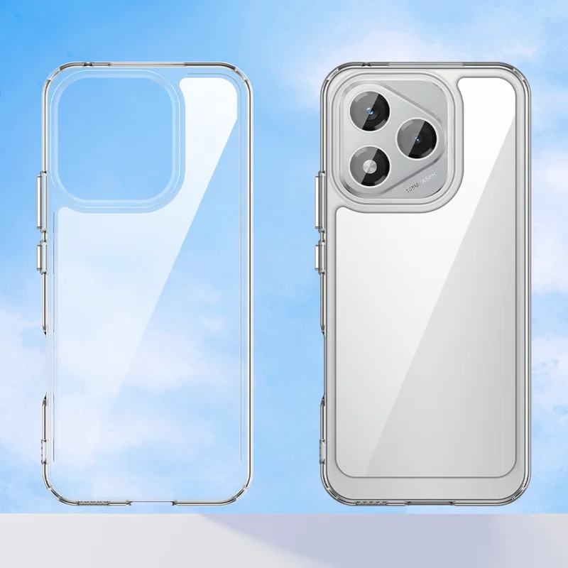 For Honor 400 Lite Clear Phone Case WANLONFENG MF2 Series TPU Acrylic Cover with 2Pcs Tempered Glass - Transparent-Cellmalls