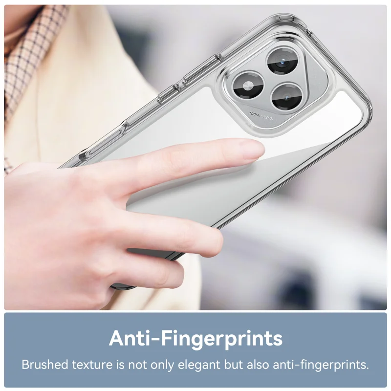 For Honor 400 Lite Clear Phone Case WANLONFENG MF2 Series TPU Acrylic Cover with 2Pcs Tempered Glass - Transparent-Cellmalls