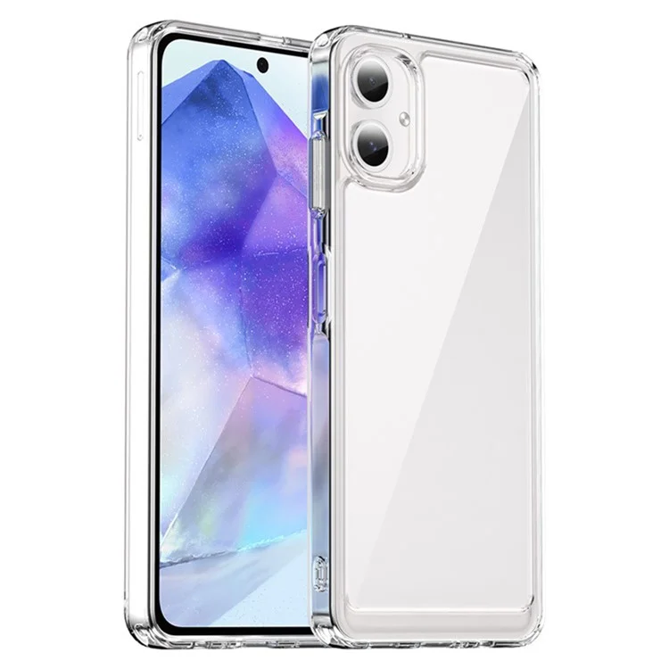 WANLONFENG MF2 Series For Samsung Galaxy A06 4G Case TPU Acrylic Clear Phone Cover with 2Pcs Tempered Glass Film-Cellmalls