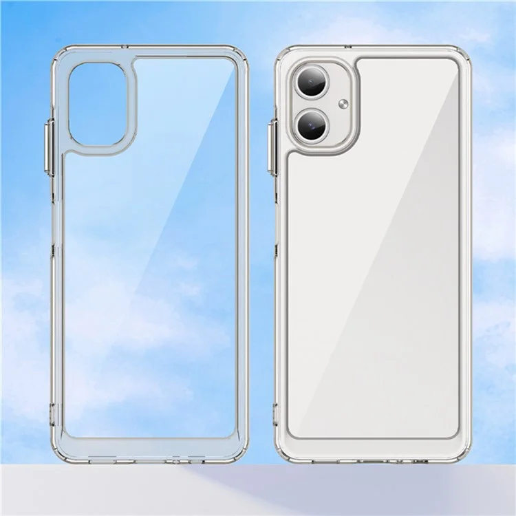 WANLONFENG MF2 Series For Samsung Galaxy A06 4G Case TPU Acrylic Clear Phone Cover with 2Pcs Tempered Glass Film-Cellmalls