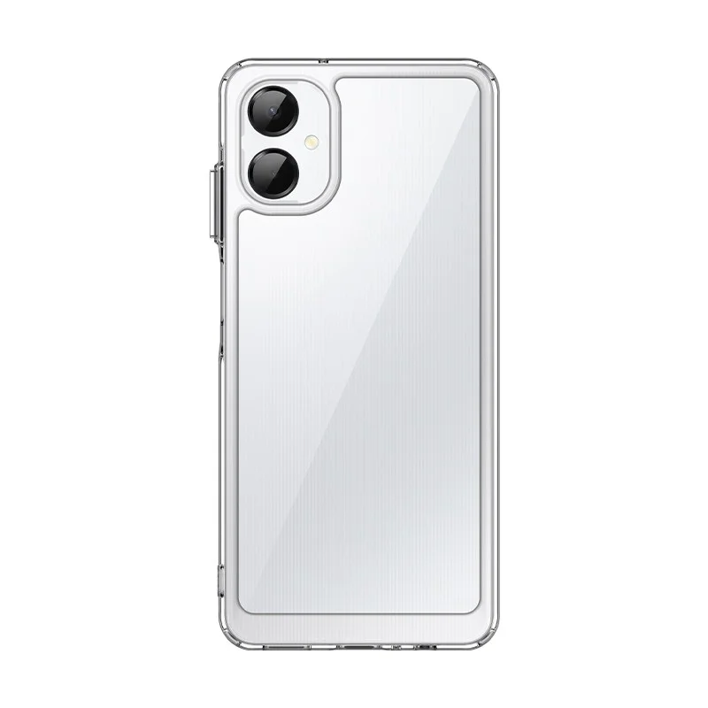 For Samsung Galaxy A06 5G Clear Phone Case WANLONFENG MF2 Series TPU Acrylic Cover with 2Pcs Tempered Glass - Transparent-Cellmalls