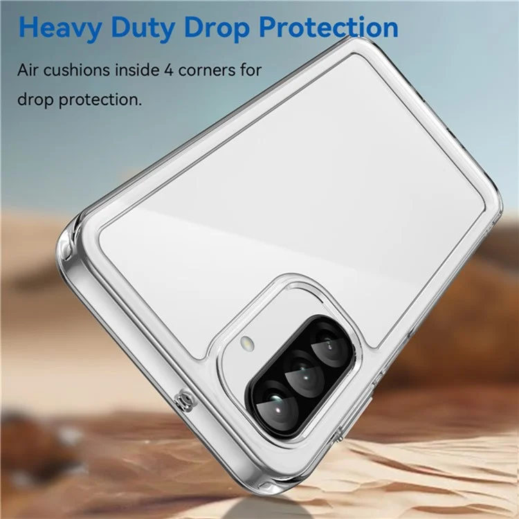 WANLONFENG MF2 Series For Samsung Galaxy A26 5G Case TPU Acrylic Clear Phone Cover with 2Pcs Tempered Glass Film-Cellmalls