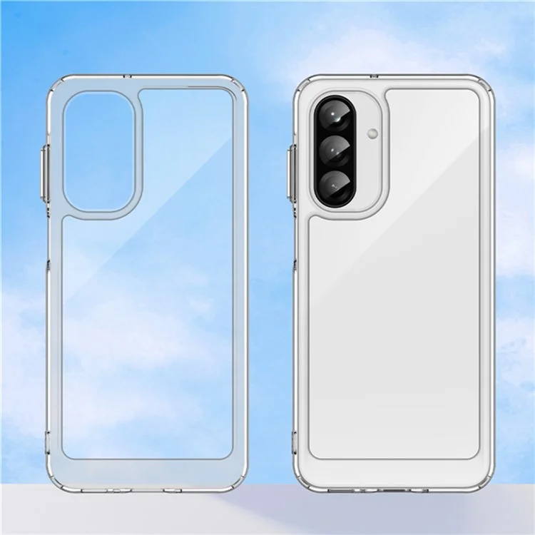 WANLONFENG MF2 Series For Samsung Galaxy A26 5G Case TPU Acrylic Clear Phone Cover with 2Pcs Tempered Glass Film-Cellmalls