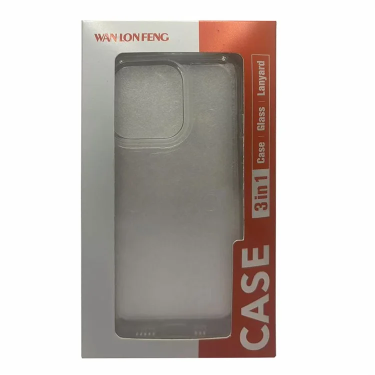 WANLONFENG MF2 Series For Samsung Galaxy A36 5G Case TPU Acrylic Clear Phone Cover with 2Pcs Tempered Glass Film-Cellmalls