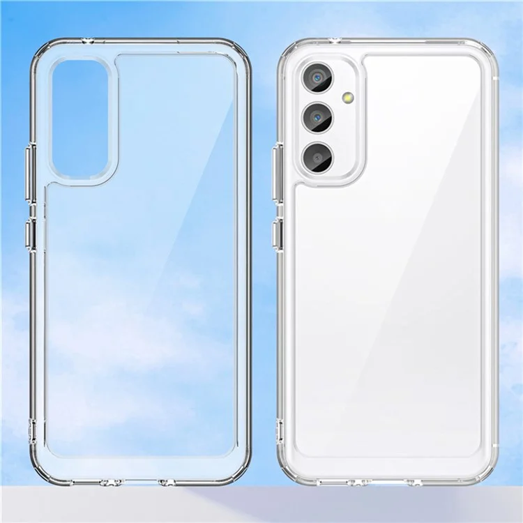 WANLONFENG MF2 Series For Samsung Galaxy A54 5G Case TPU Acrylic Clear Phone Cover with 2Pcs Tempered Glass Film-Cellmalls