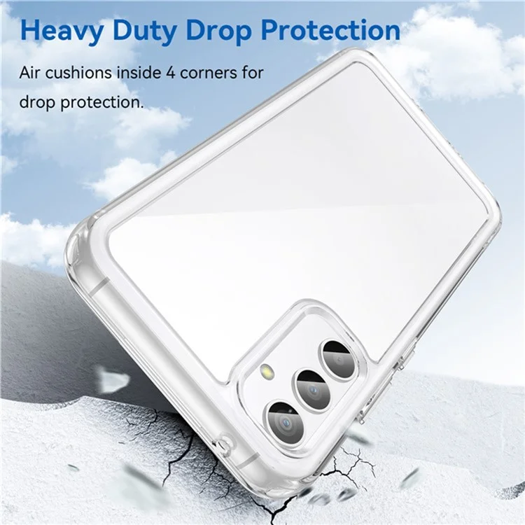 WANLONFENG MF2 Series For Samsung Galaxy A54 5G Case TPU Acrylic Clear Phone Cover with 2Pcs Tempered Glass Film-Cellmalls