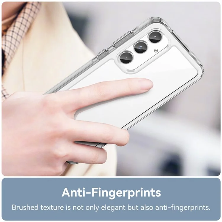 WANLONFENG MF2 Series For Samsung Galaxy A35 5G Case TPU Acrylic Clear Phone Cover with 2Pcs Tempered Glass Film-Cellmalls