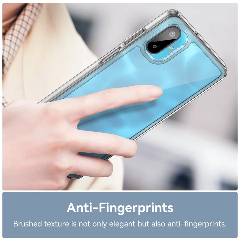 For Samsung Galaxy F06 5G Clear Phone Case WANLONFENG MF2 Series TPU Acrylic Cover with 2Pcs Tempered Glass - Transparent-Cellmalls