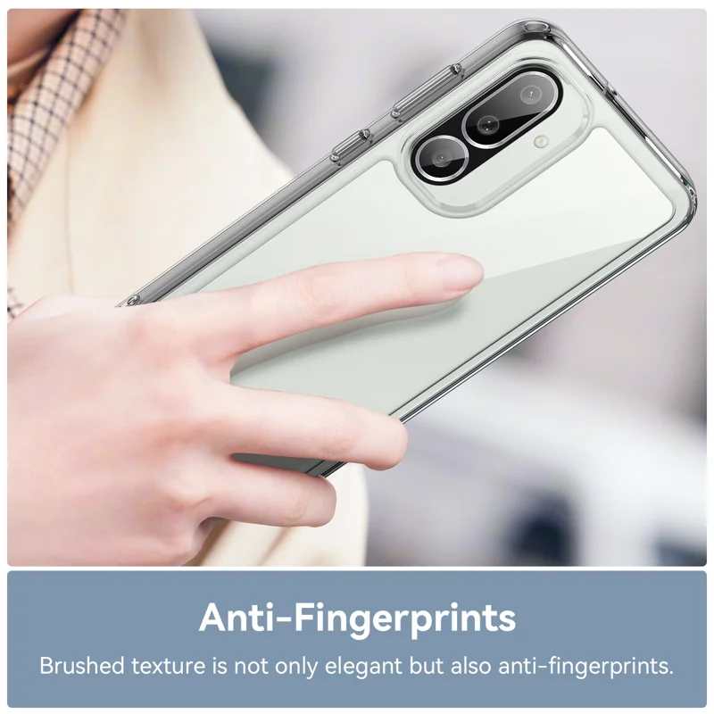 For Samsung Galaxy M56 5G Clear Phone Case WANLONFENG MF2 Series TPU Acrylic Cover with 2Pcs Tempered Glass - Transparent-Cellmalls